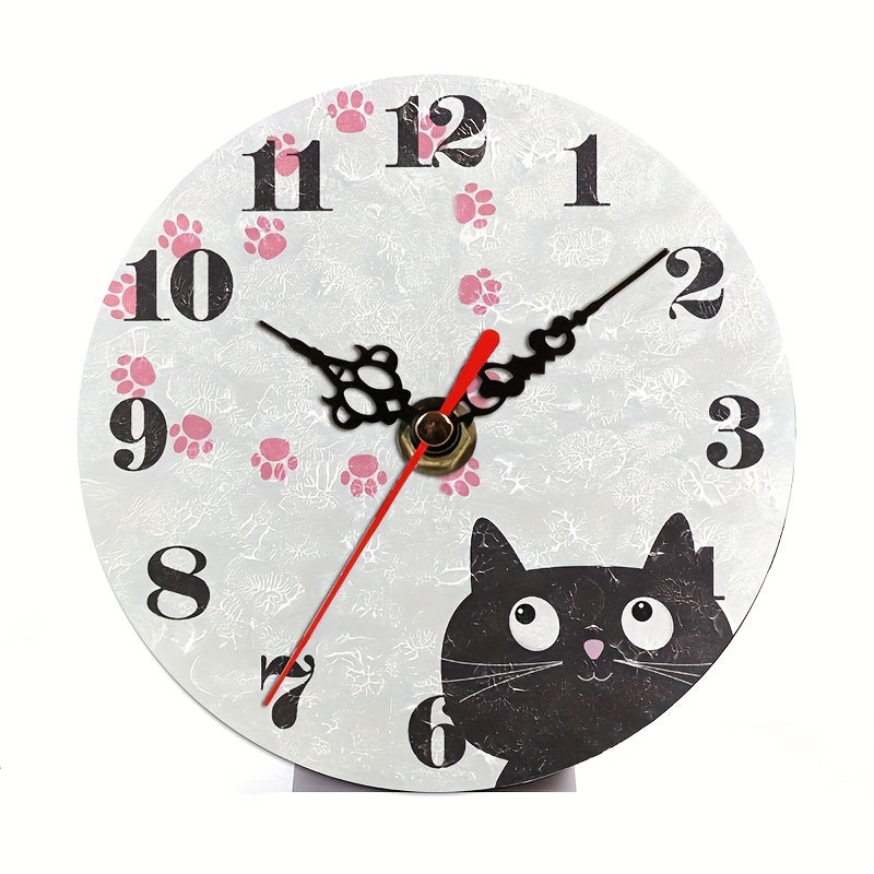 PurrTime - Reloj de Pared Silencioso y Adorable para Gatos para Decoración de Habitaciones