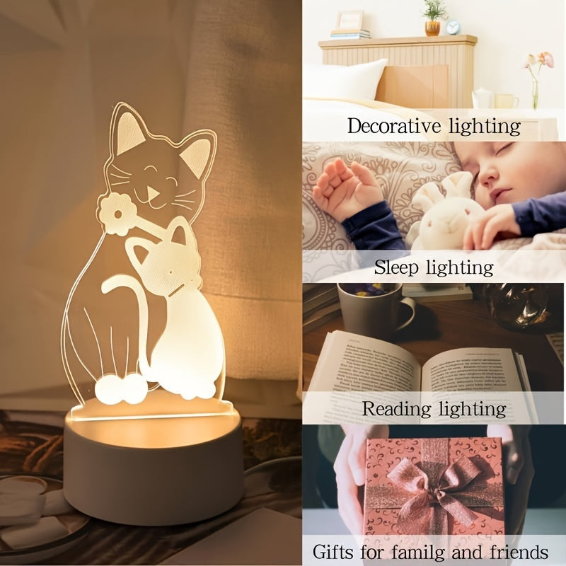 GlowPair - Art Deco Dimbare Katten Nachtlamp