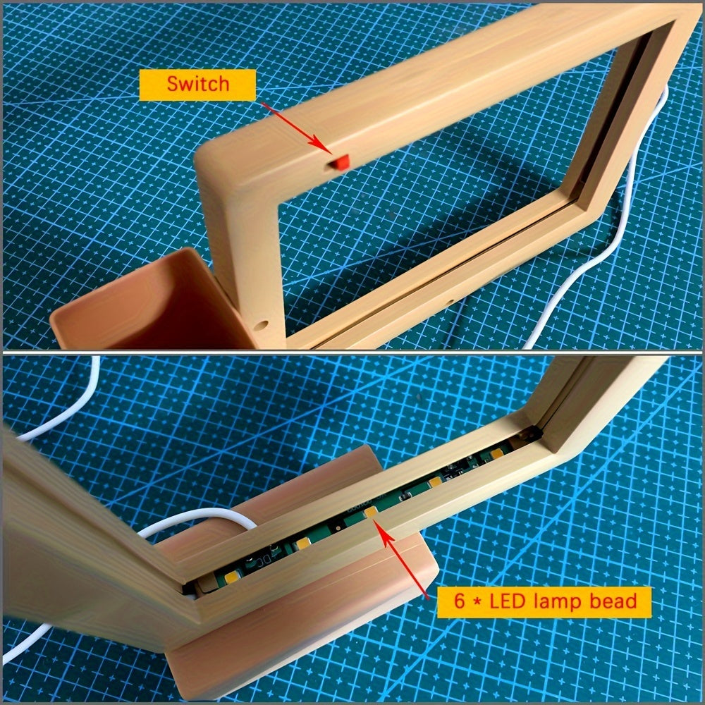 GlowNote - USB LED Nachtlamp met Overschrijfbaar Acryl Bord