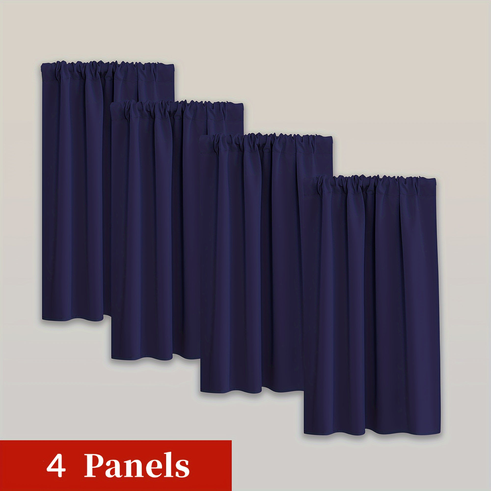 Blackout Curtains - Moderne Verduisterende Gordijnen Set van 4 Stuks