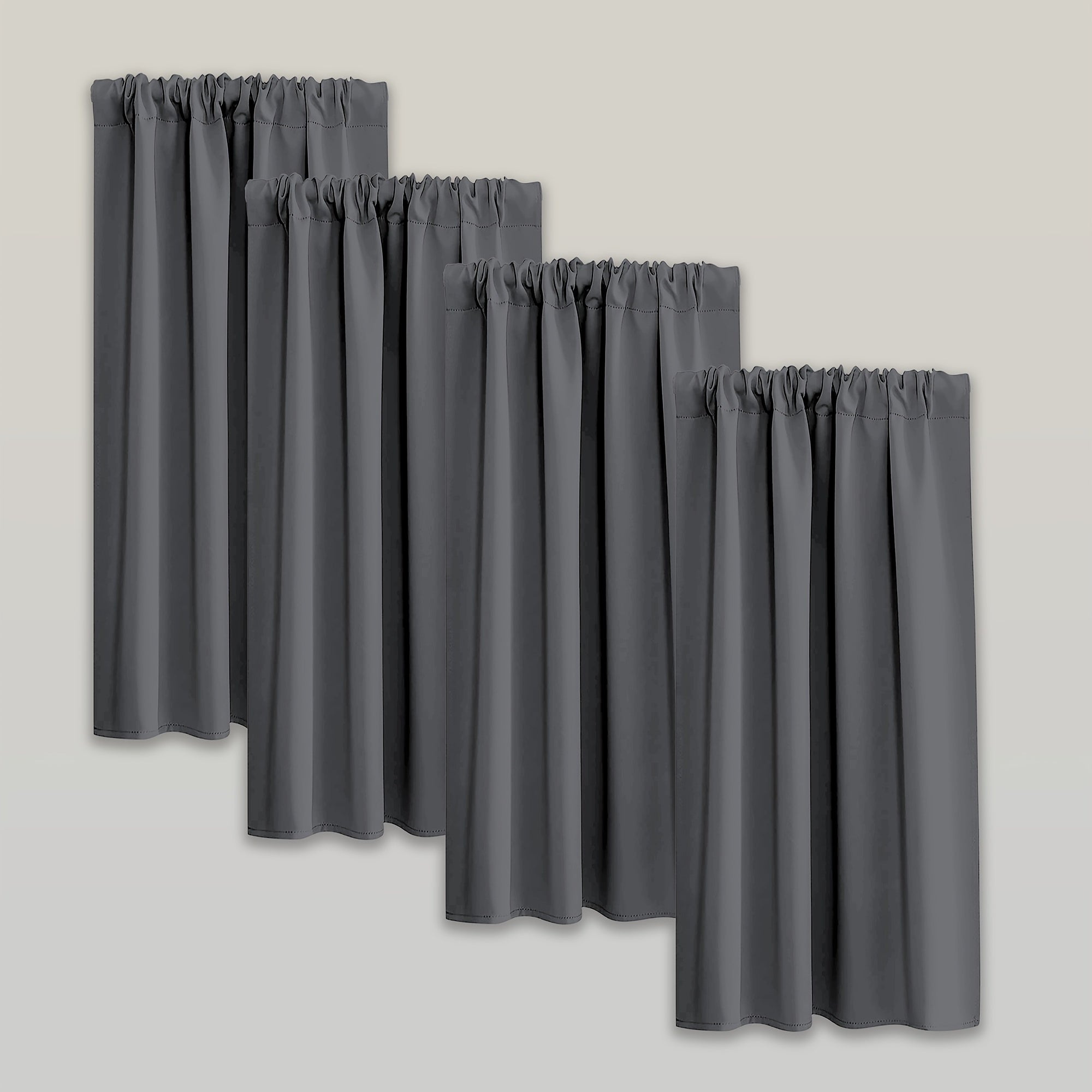 Blackout Curtains - Moderne Verduisterende Gordijnen Set van 4 Stuks