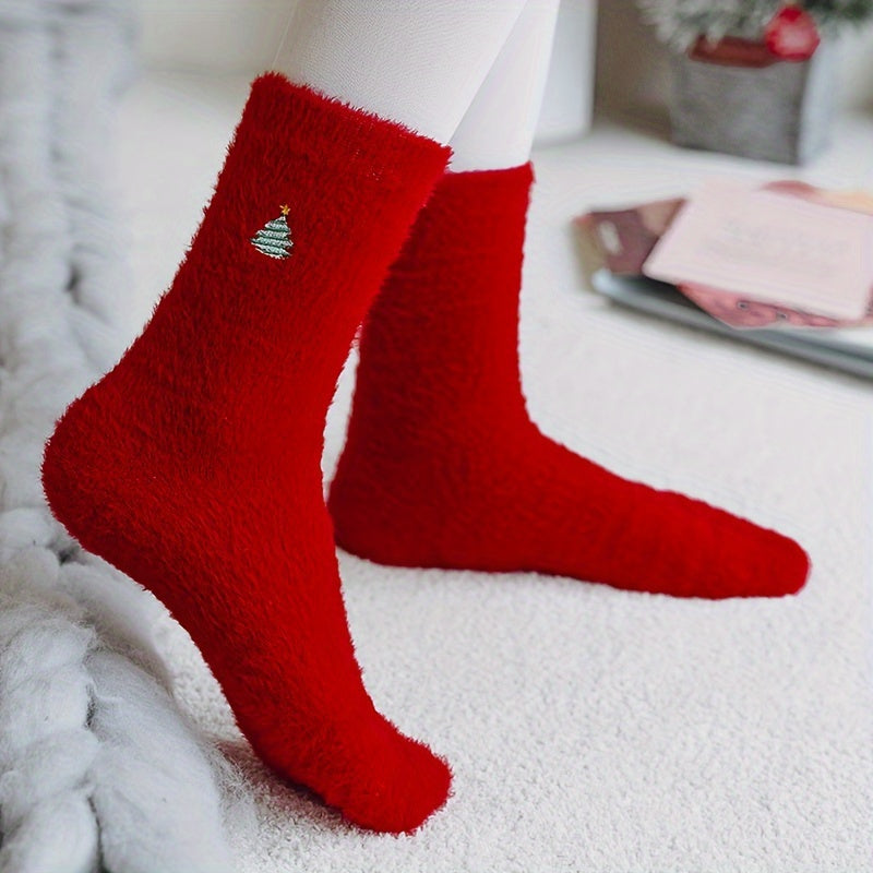 CozyKerst - 5 Paar Dikke Warme Kerstsokken voor Dames