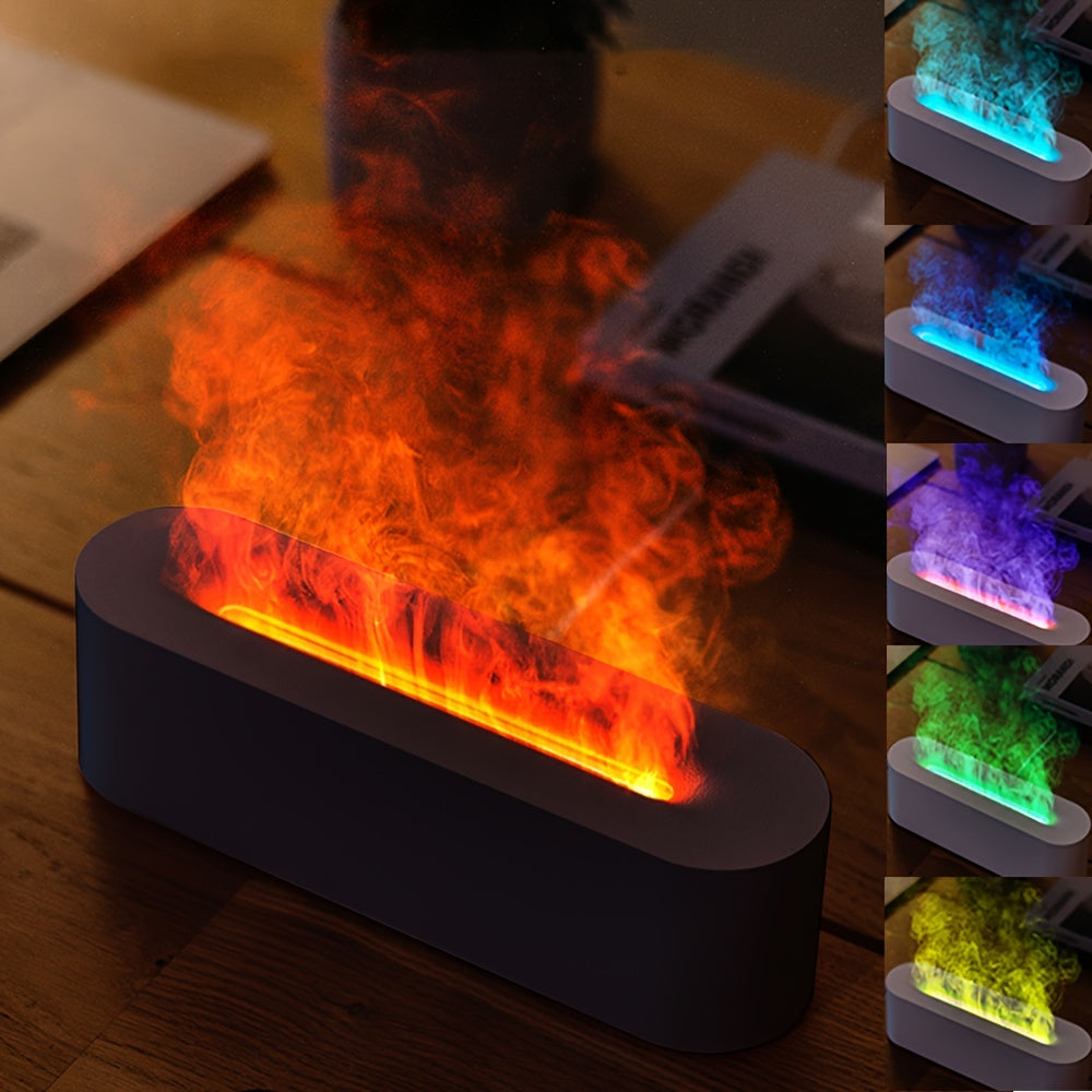 FlameGlow - USB Aromalamp met Vlam Effect en RGB Verlichting