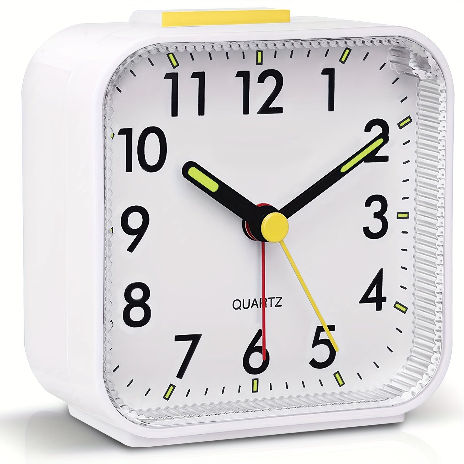 TimeRest - Klassieke Vierkante Reiswekker met Snooze en Lichtgevende Wijzers