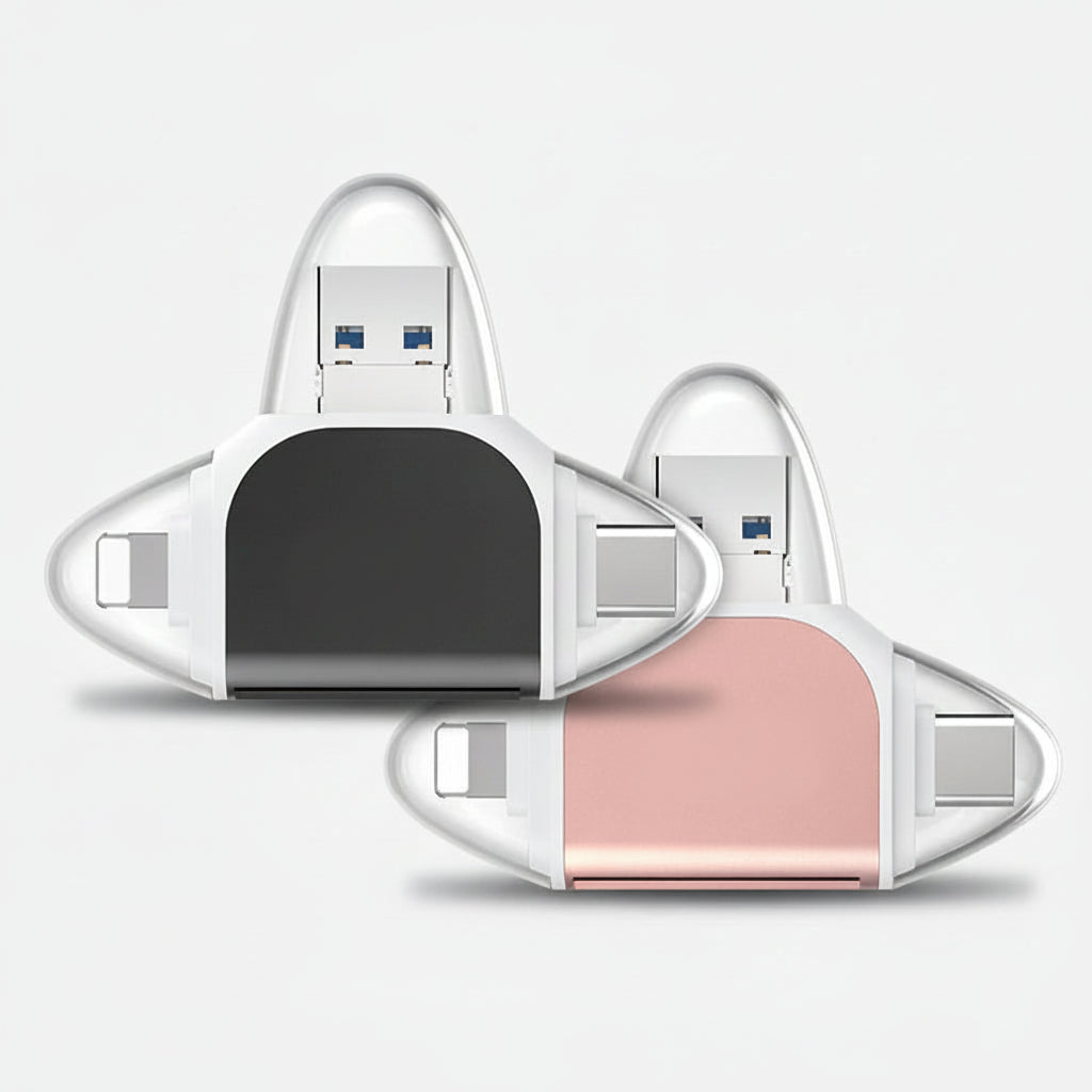 Adaptador USB 4 em 1 para Transferência de Dados Sincronização Rápida Carregamento