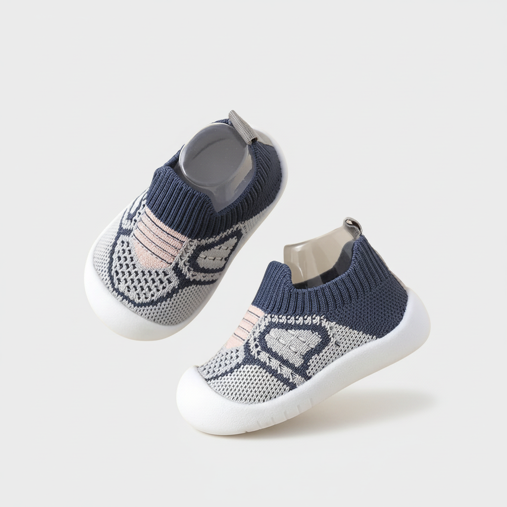 Ténis Infantis Confortáveis Algodão Respirável Solas Antiderrapantes