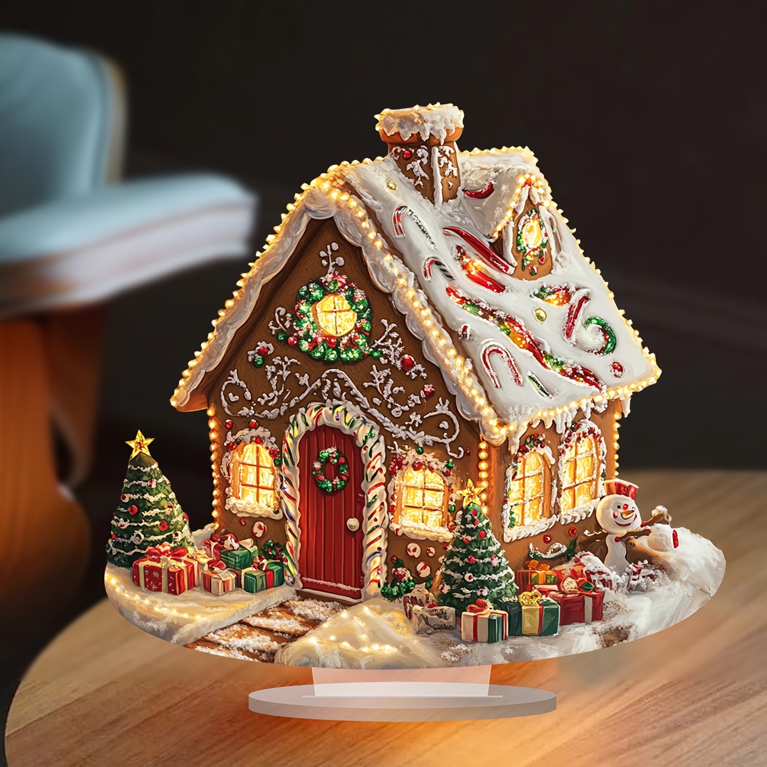 BohoGinger - Acryl Gingerbread House Kerstdecoratie