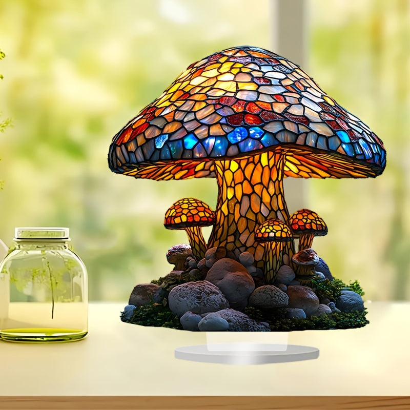 MushroomGlow - Bohemian Acryl Tafellamp Zonder Elektriciteit