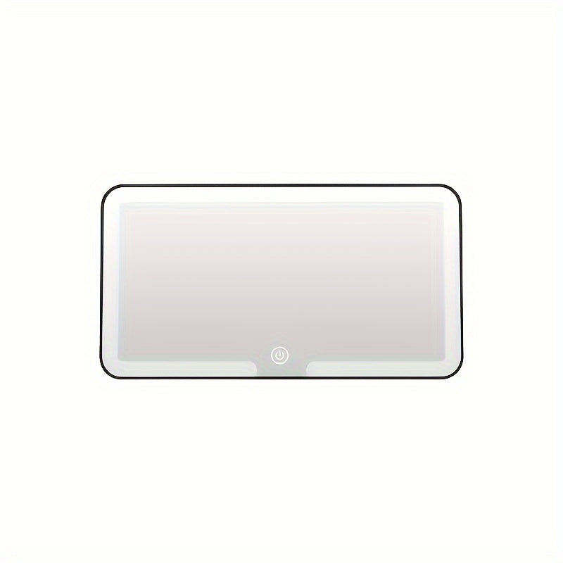 Car Sun Visor Makeup Mirror with 3 Light Modes – Adjustable LED, USB Rechargeable, Portable Design