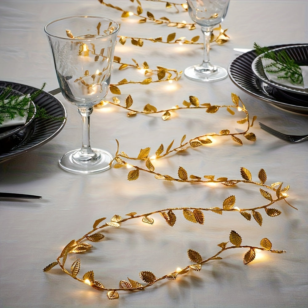 GoldenLeaf - Gouden LED Blad Feeënlichten voor Binnendecoratie