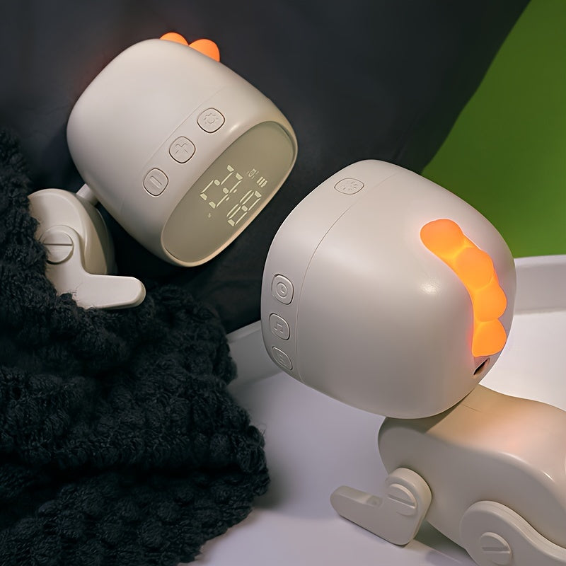 TimeDino - Slimme Cartoon Wekker met USB-Oplaadpoort