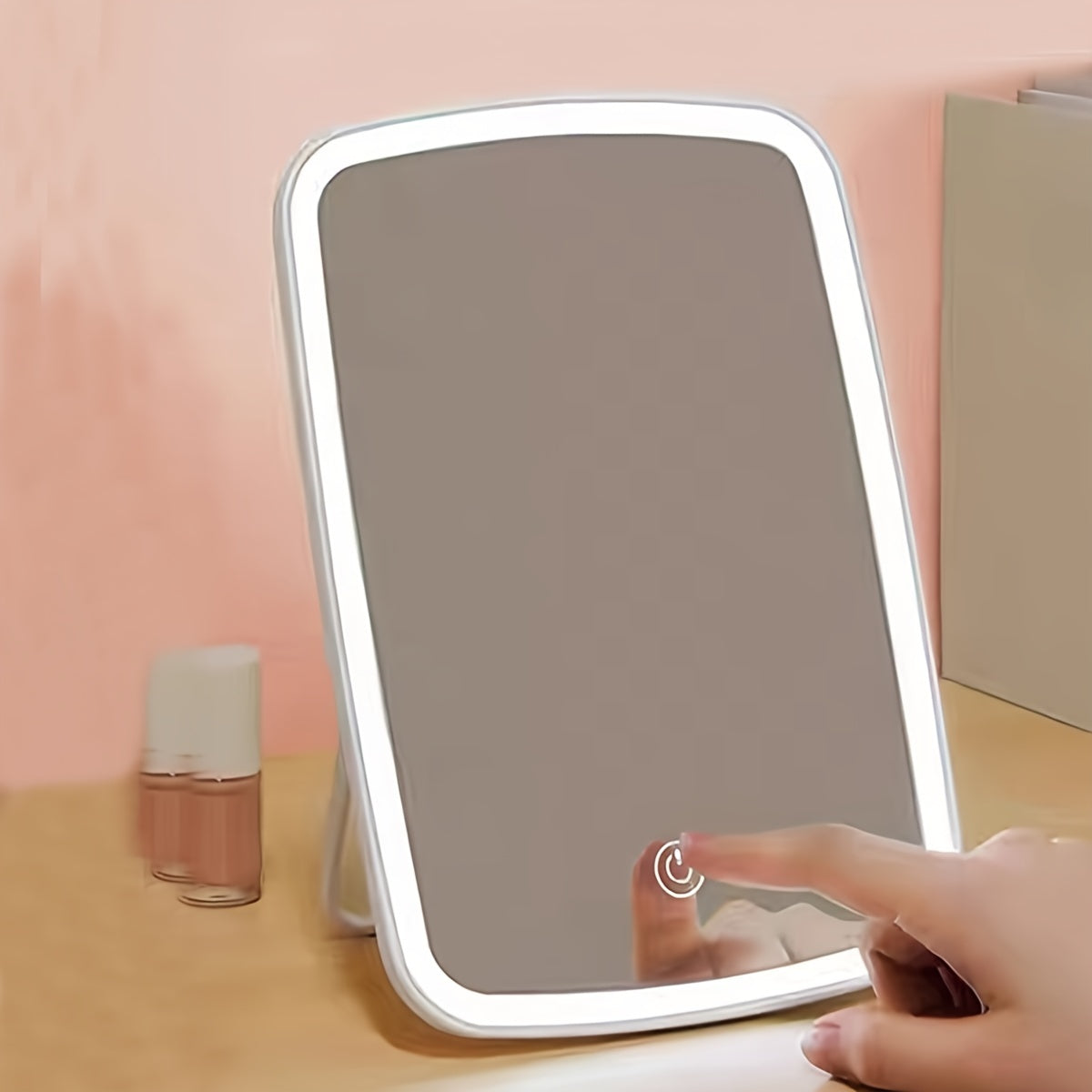 LED Make-up Spiegel met Touch Sensor - 3 Kleur Verlichtingsmodi, Instelbare Helderheid, Opvouwbaar en Oplaadbaar