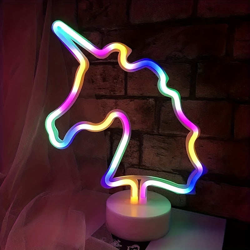 UnicornGlow - Neon Eenhoorn USB Tafellamp voor Feest & Decoratie
