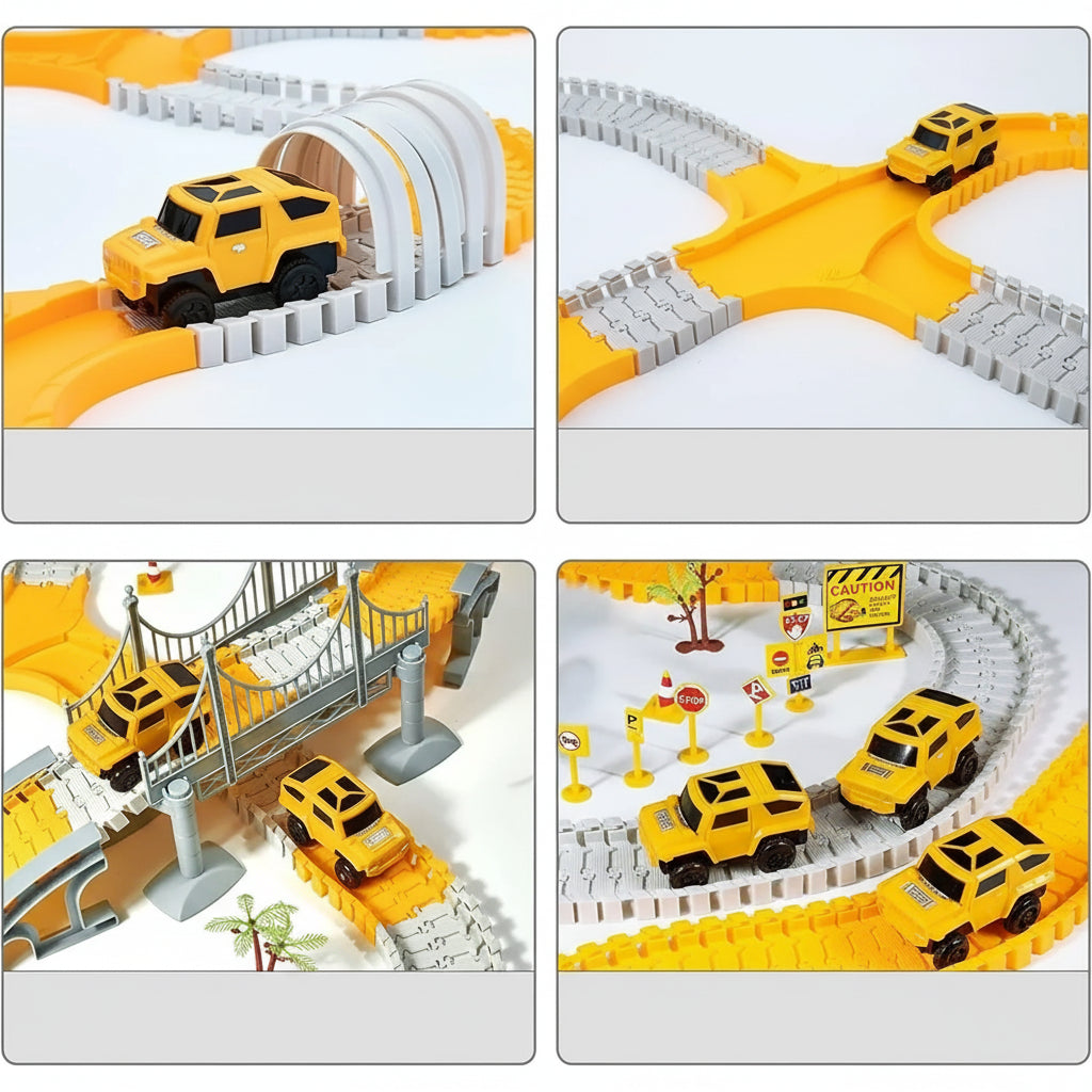 Autorennbahn Speelgoed RacebaanSet Bouwvoertuigen Kinderen