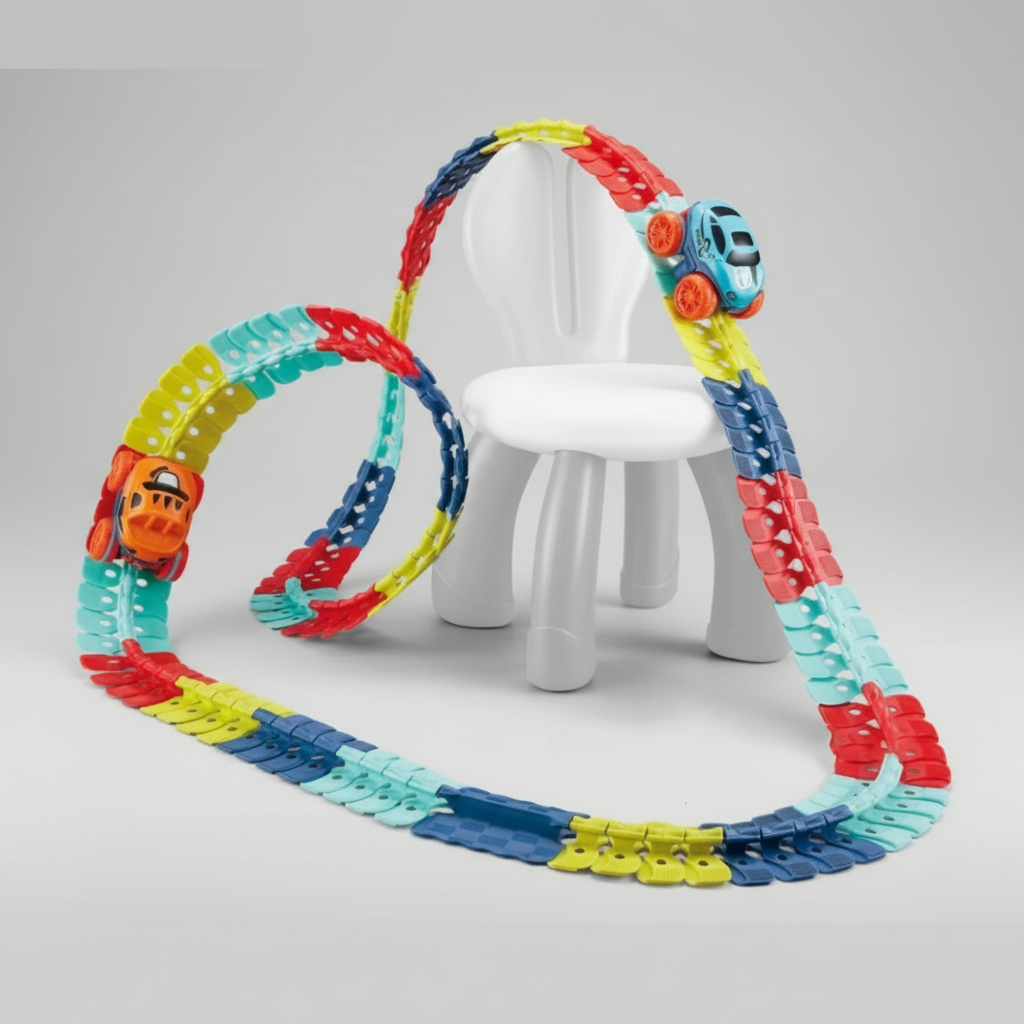Pista de Corrida de Brinquedo Carro Antigravidade Pista Flexível