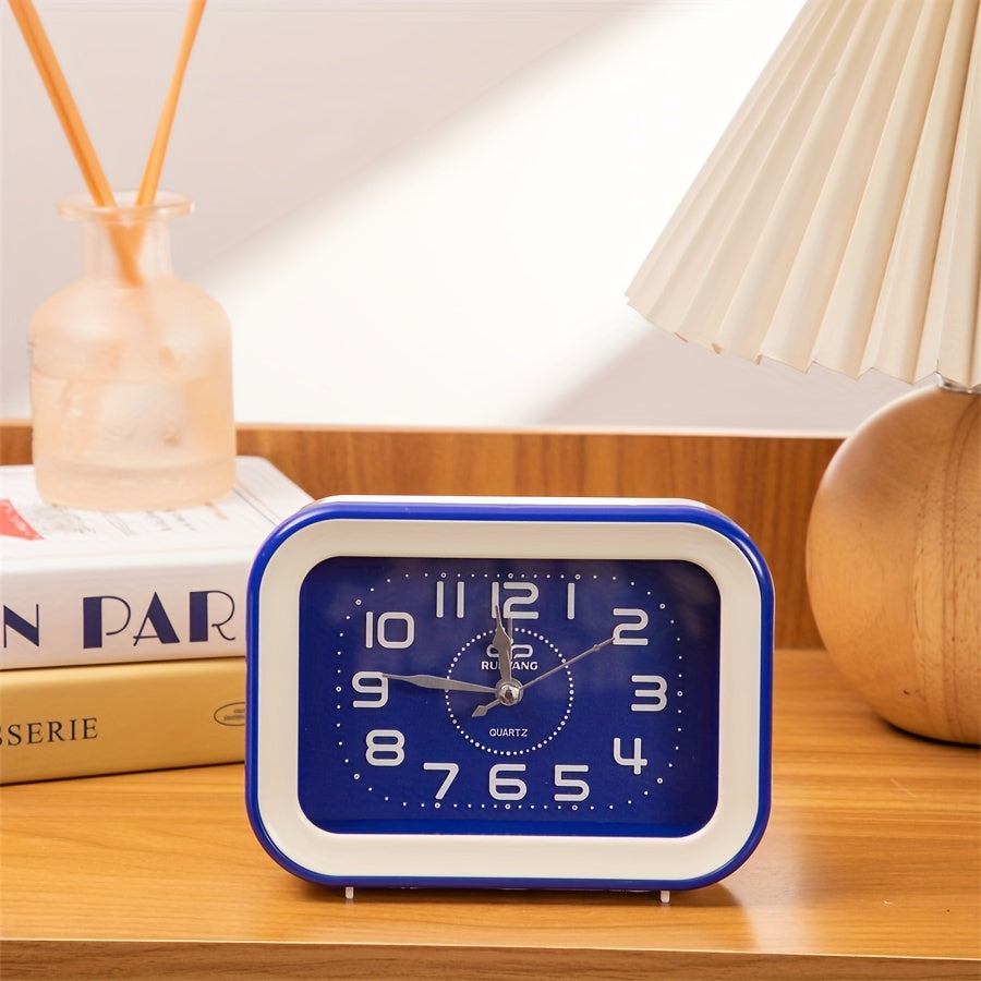 TimeCharm - Klassieke Rechthoekige Wekker met Snoepkleurig Design
