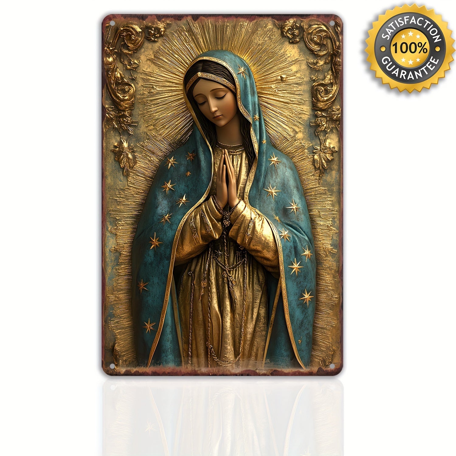 GuadalupeSign - Vintage Maagd van Guadalupe Metalen Bord