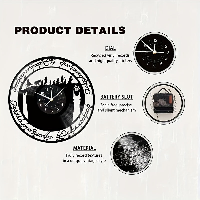 MythicWarrior - Reloj de pared de vinilo silencioso