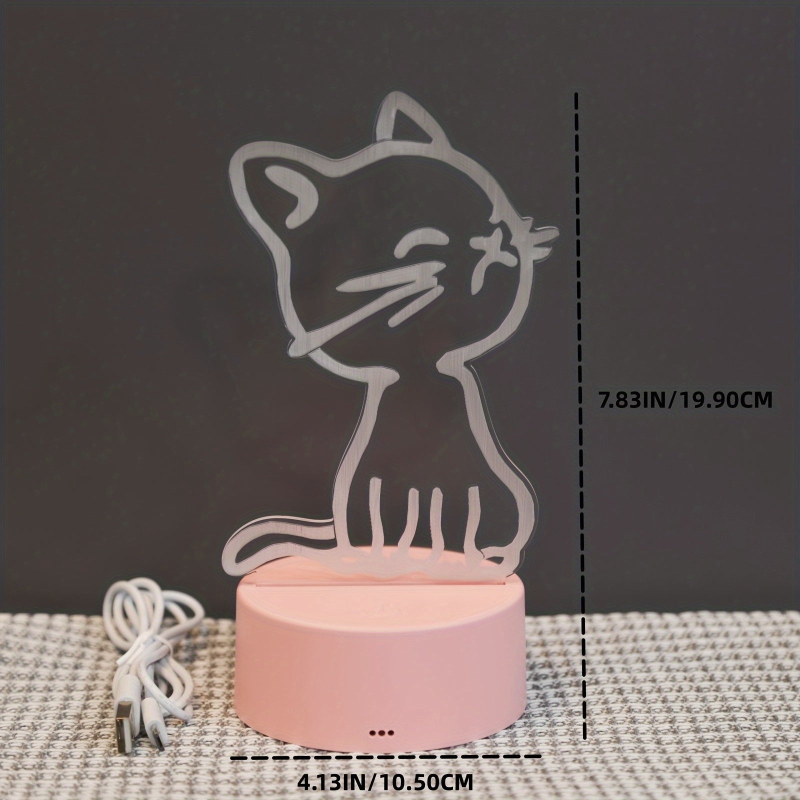GlowPaw - Touch-Controlled 3D Kat Nachtlamp