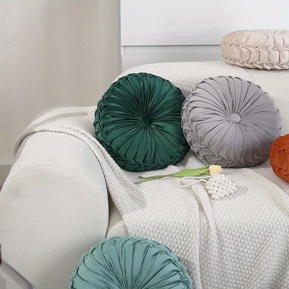 Pompoenkussen - Fluwelen Ronde Kussensloop voor Sofa, Tatami, Woonkamer en Kantoor Decoratie