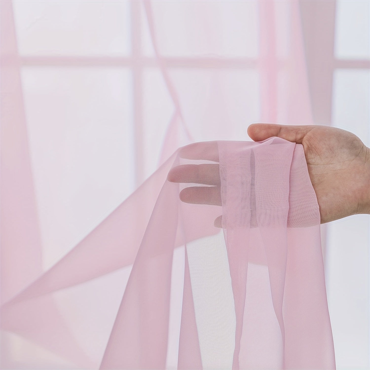 Semi-transparante Gordijnen - 2-pack Lichte en Ademend Polyester Gordijnen voor Slaapkamer en Terrasdeuren