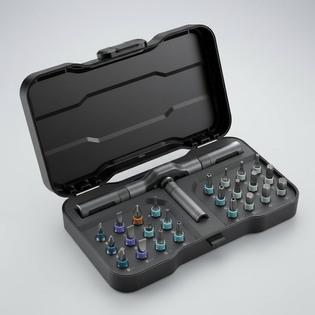 Conjunto de Ferramentas com Ponta Hexagonal Metálica para Aparafusar Manualmente