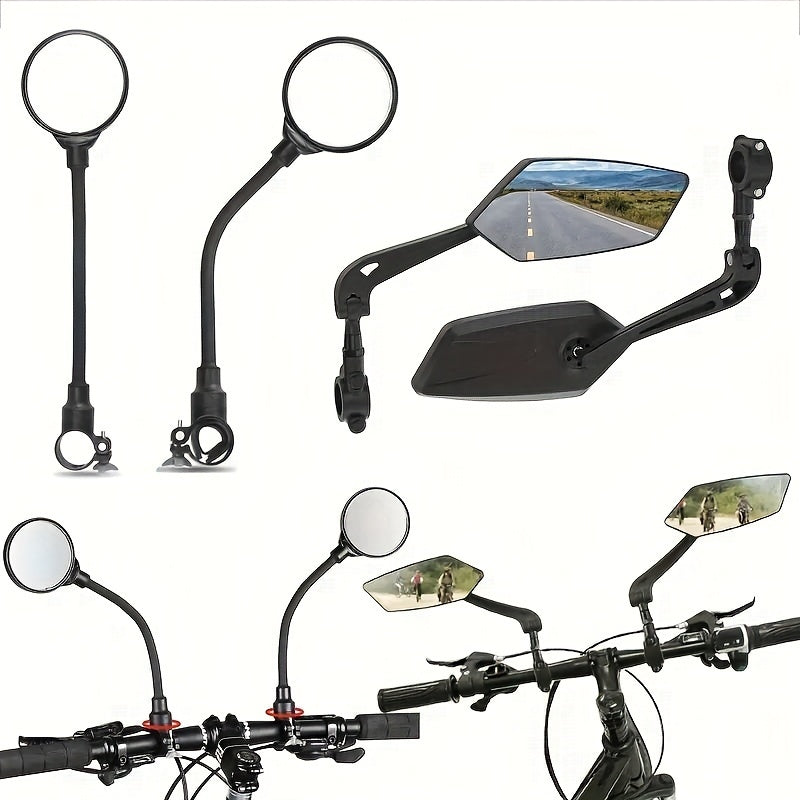2 Stuks Verstelbare HD Achteruitkijkspiegels voor Fiets - 9in/23cm, Eenvoudige Installatie, Duurzaam