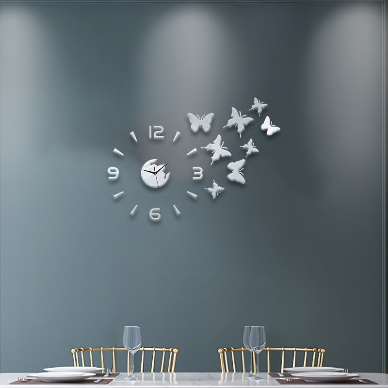 AcrylicButterfly - DIY 3D Vlinder Spiegel Muur Klok