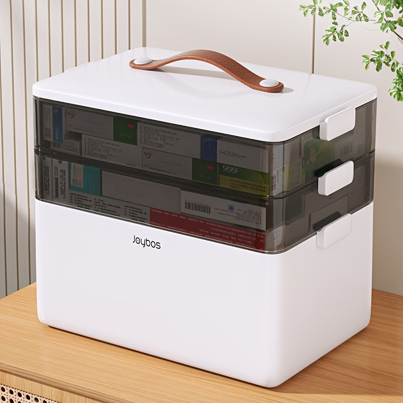 Joybos 3-Laags Medicijn Organizer – Waterdichte Stapelbare Opbergbox
