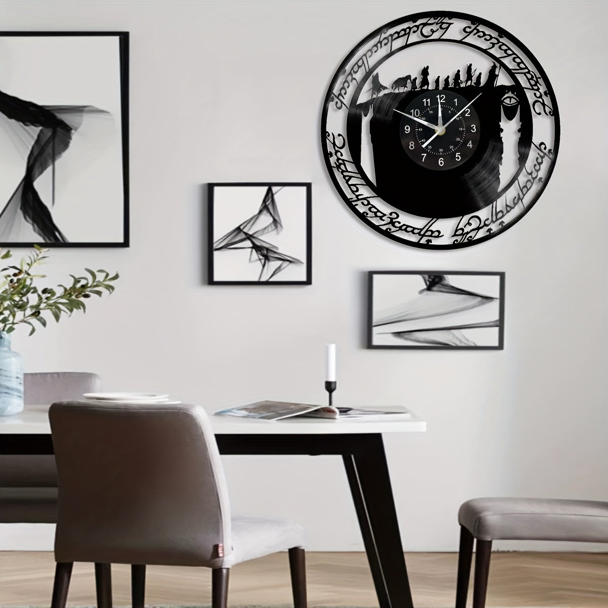 MythicWarrior - Reloj de pared de vinilo silencioso