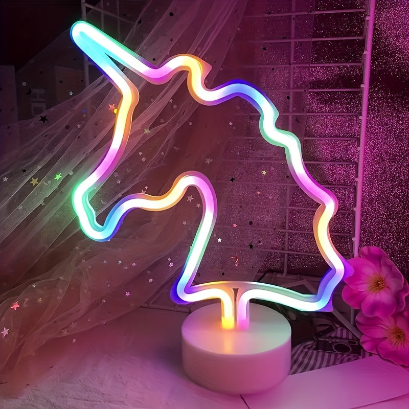 UnicornGlow - Neon Eenhoorn USB Tafellamp voor Feest & Decoratie