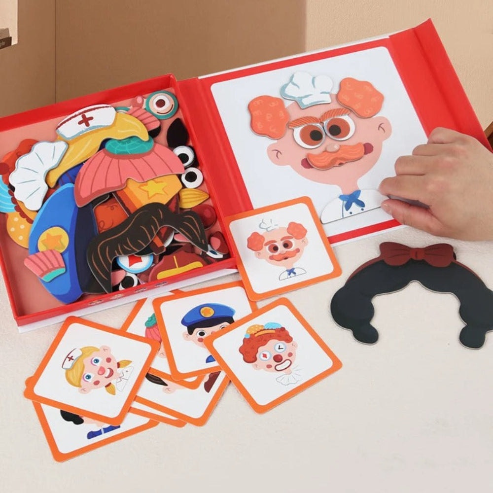 Brinquedo Educativo de Quebra-Cabeças Emoções Reconhecimento Facial