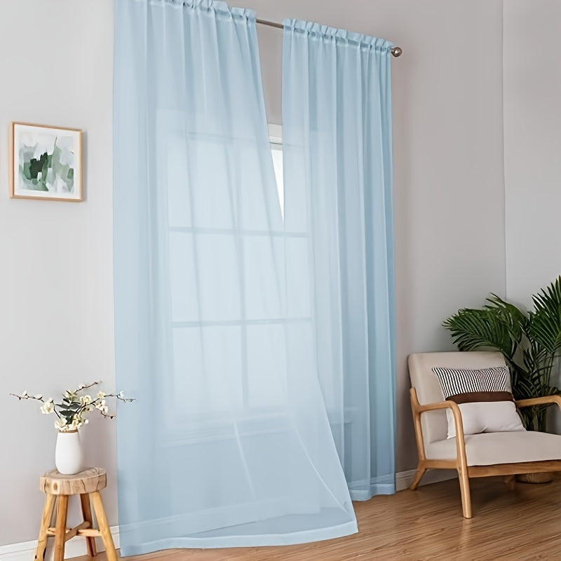 Semi-transparante Gordijnen - 2-pack Lichte en Ademend Polyester Gordijnen voor Slaapkamer en Terrasdeuren