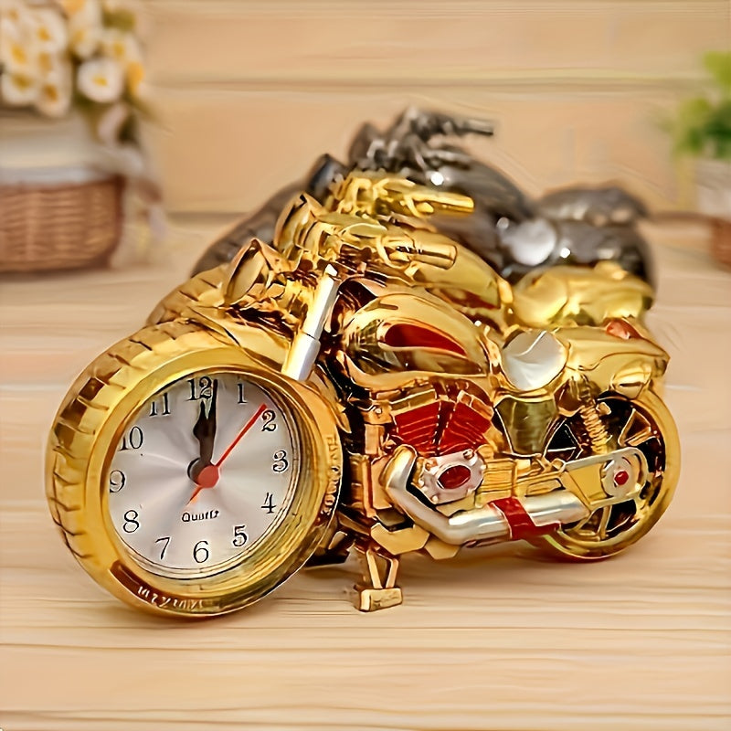 MotoClock - Cartoon Motorfiets Wekker met Zwitsers Kwartsmechanisme