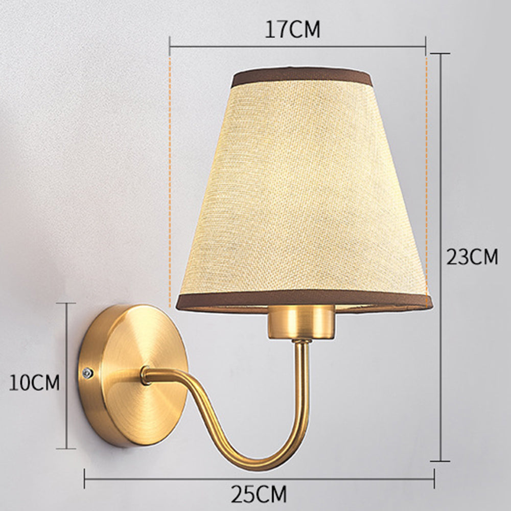 RetroLuxe - Lámpara de pared de tela Iluminación elegante para sala de estar y dormitorio