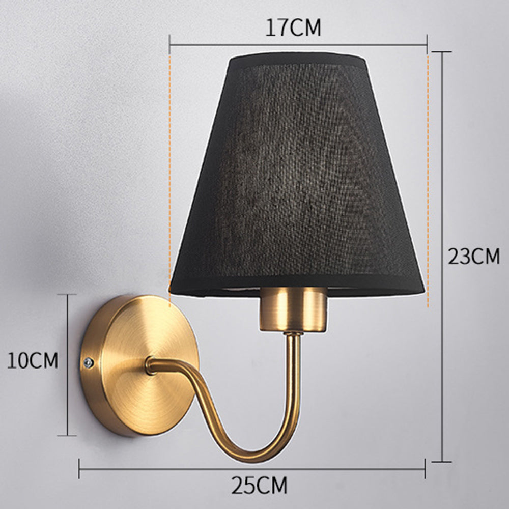 RetroLuxe - Lámpara de pared de tela Iluminación elegante para sala de estar y dormitorio