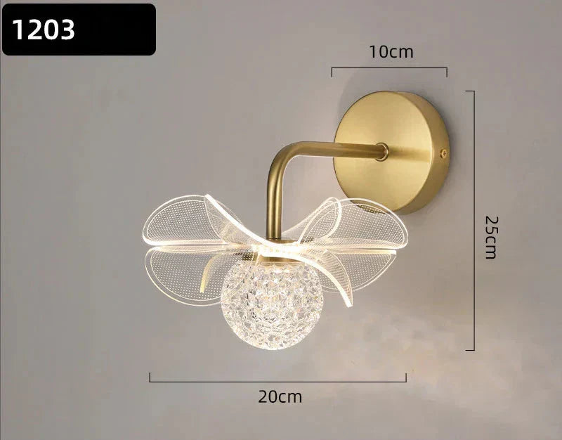 BloomGlow - Moderne Bloem Wandlamp met LED Verlichting