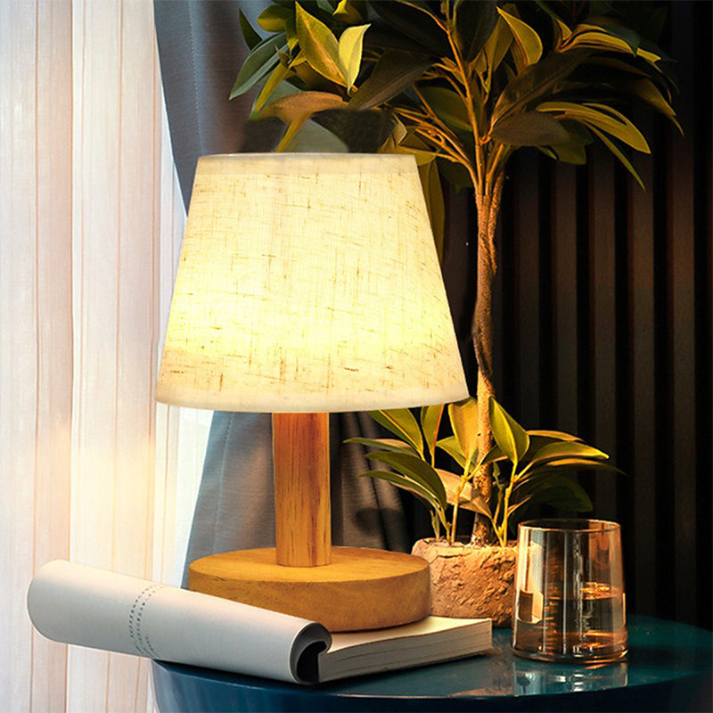 LumiWood - Dimbare LED Tafellamp van Hout voor Slaapkamer & Woonkamer