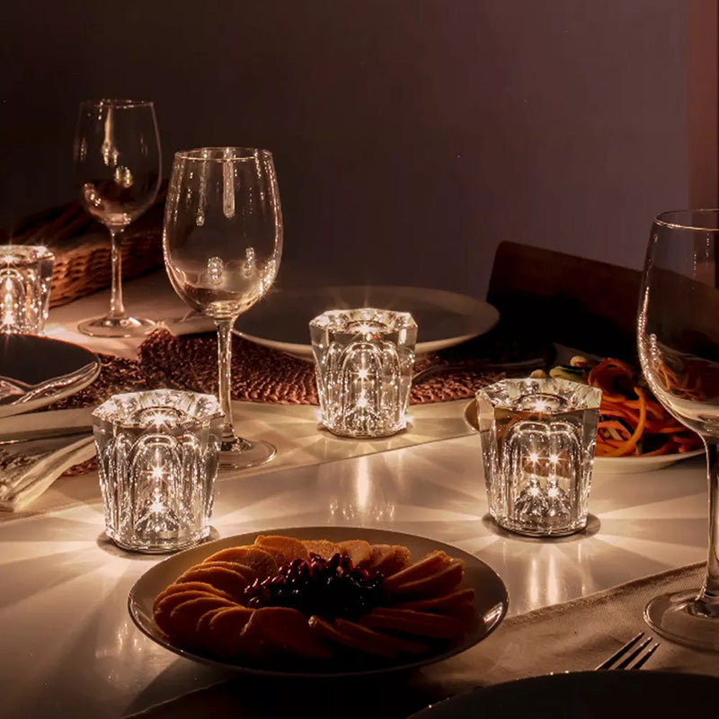 CrystalGlow - Draadloze Kristallen Tafellamp met LED Verlichting