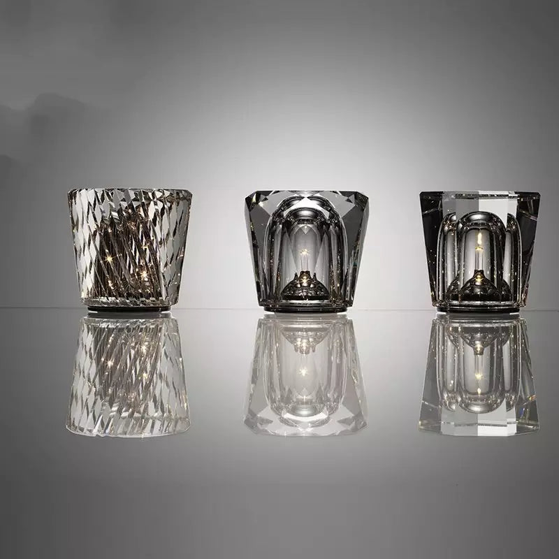 CrystalGlow - Draadloze Kristallen Tafellamp met LED Verlichting