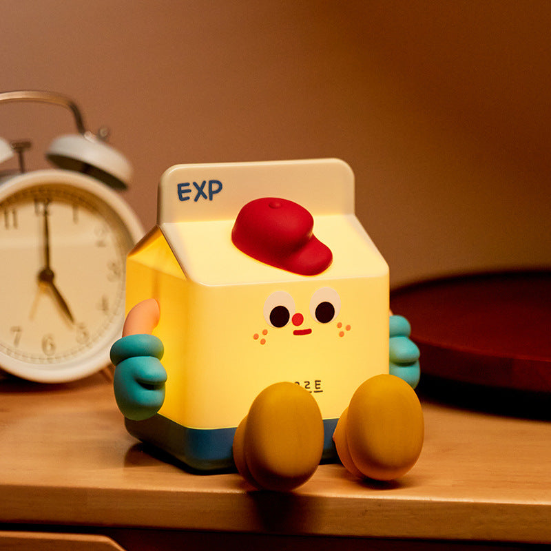 MilkGlow - LED Nachtlamp in Melkpak Design, Sfeervolle Verlichting voor Kinderkamer & Slaapkamer