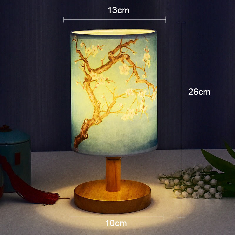 ZenGlow - Decoratieve Japanse Tafellamp met Houten Basis – Sfeerverlichting