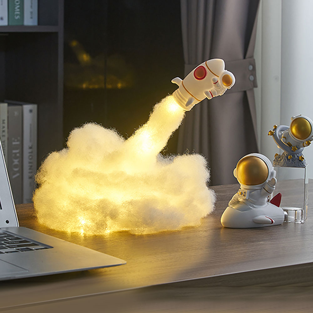 RocketGlow - Kleine LED Raket Tafellamp voor Kinderkamer & Decoratie