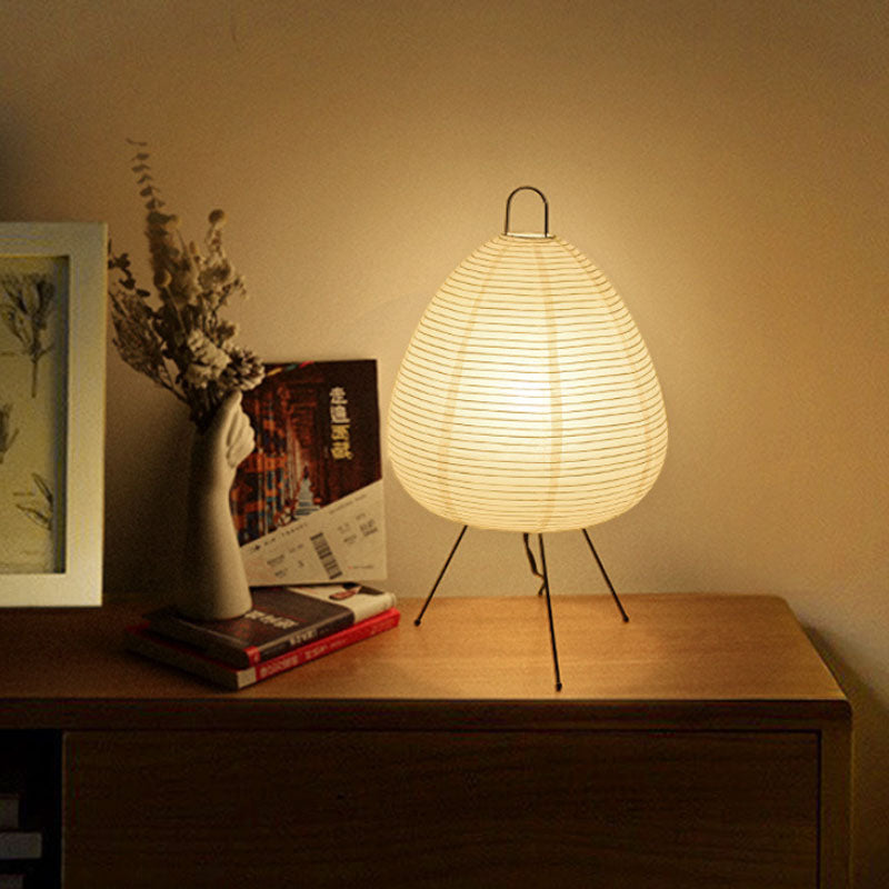 LumiZen – Japanse Papieren Tafellamp in Retro Stijl, Traditionele Verlichting voor Slaapkamer en Woonkamer
