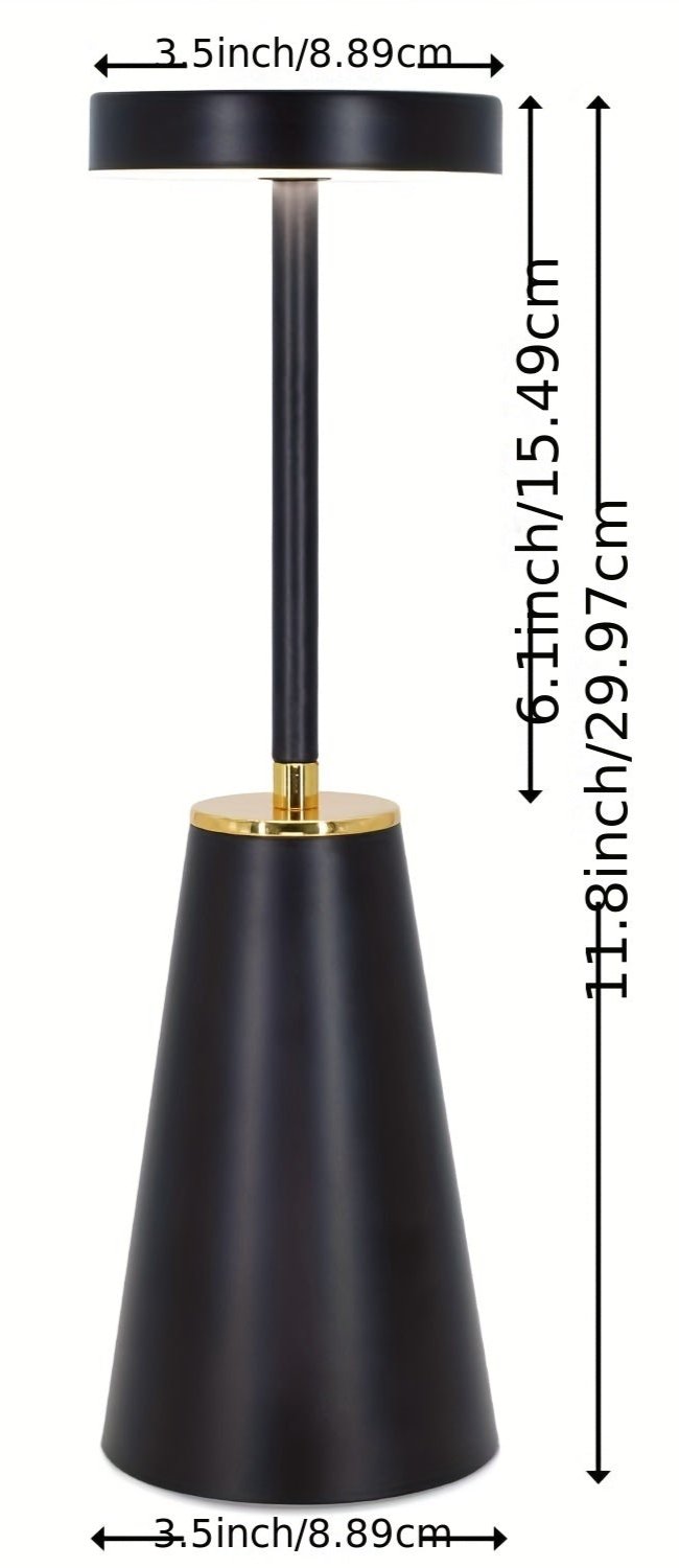 LumiTouch - Lámpara de mesa LED moderna con función táctil regulable | Inalámbrica y eficiente energéticamente