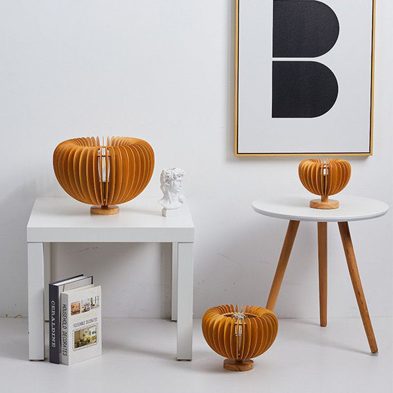 LumiWood – Houten Tafellamp in Scandinavisch Design, LED Decoratief Licht