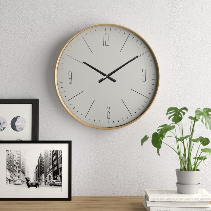 Golden Simplicity Wall Clock