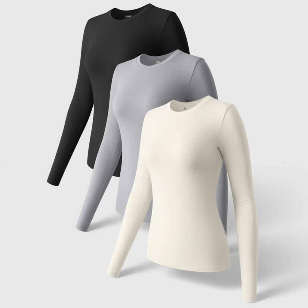 Damesshirt Lange Mouwen Stretch Slim Fit