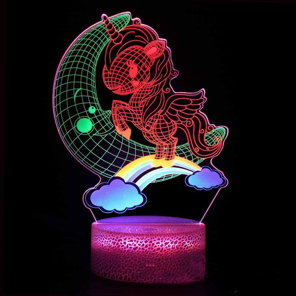 LumiUnicorn - 3D LED Nachtlampje met Kleurverandering en Magisch Ontwerp