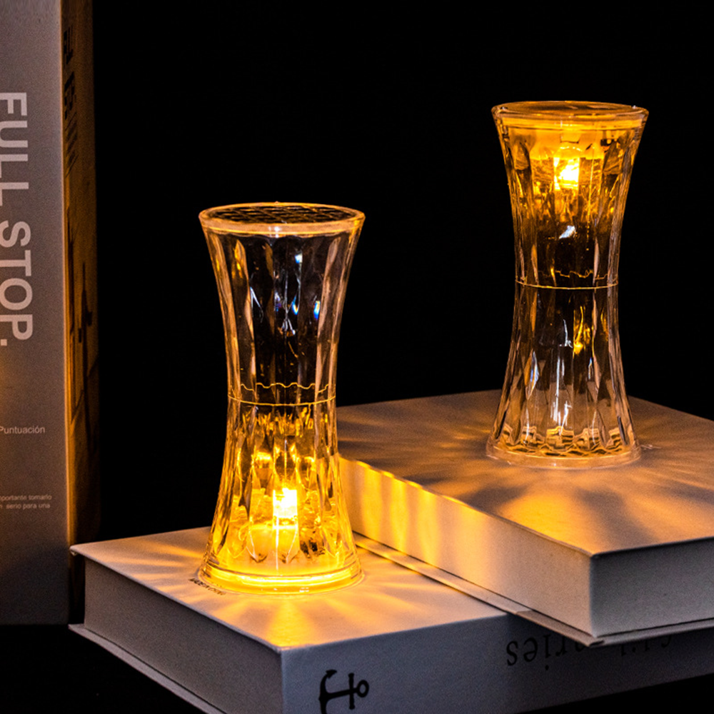 CrystalLuxe - Kristallen Tafellamp met Diamantslijping en LED Verlichting